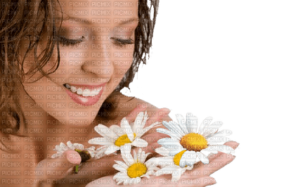 Kaz_Creations Woman Femme Flowers - Free PNG