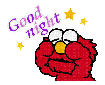 Good night Elmo - Ilmainen animoitu GIF