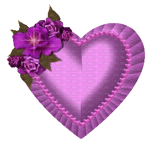 coeur violet - Безплатен анимиран GIF