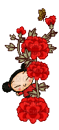 pucca fleurs - Бесплатный анимированный гифка