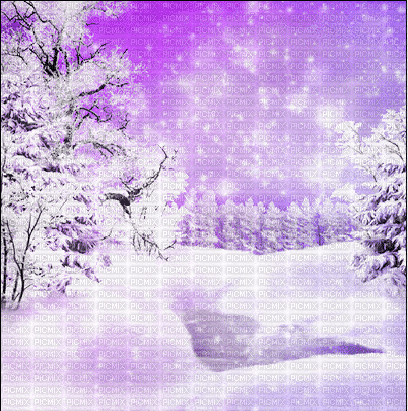 soave background animated winter forest purple - Free animated GIF
