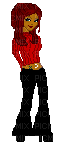 Pixel Woman With Belly Tattoo - Gratis animerad GIF