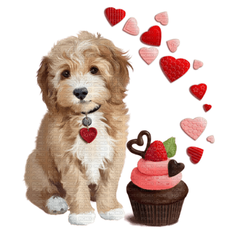 valentine dog by nataliplus - gratis png