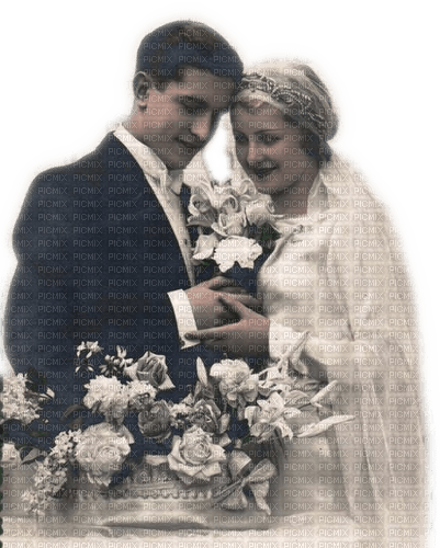 Rena Vintage Wedding Paar Hoczhzeit - PNG gratuit