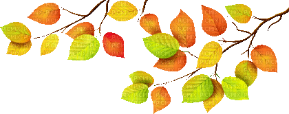 soave deco autumn animated leaves branch orange - Бесплатни анимирани ГИФ