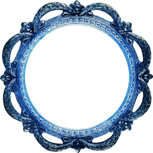 Frame.Blue.Cadre.Round.ronde.Victoriabea - Free PNG