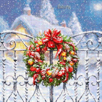 Y.A.M._New year Christmas background - Nemokamas animacinis gif