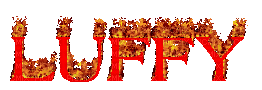 Luffy burning - Darmowy animowany GIF