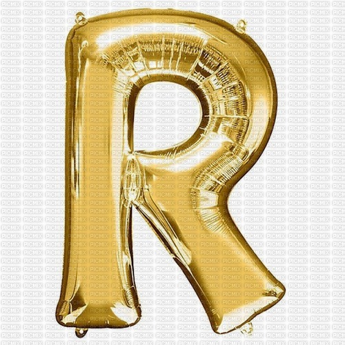 Letter R Gold Balloon - gratis png