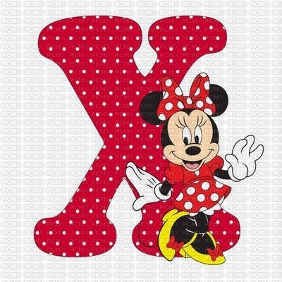 image encre lettre X Minnie Disney edited by me - PNG gratuit