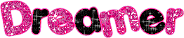 dreamer pink black - GIF animé gratuit