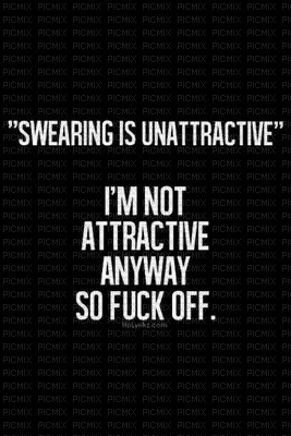 swearing is unattractive - ingyenes png