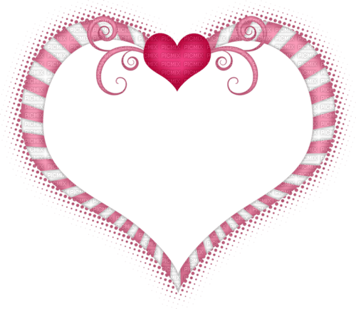 Coeur rose pink heart cadre frame - PNG gratuit