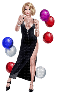 Kaz_Creations Woman Femme Party Birthday Balloons - besplatni png