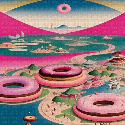 Donuts Landscape - Free PNG