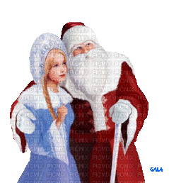 Дед Мороз и Снегурочка - Ingyenes animált GIF