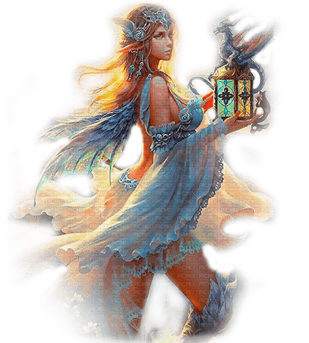 Y.A.M._Fantasy fairy dragon - png ฟรี