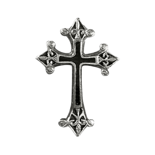 silver and black cross - bezmaksas png