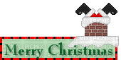 merry christmas red and green text white red gif - GIF animé gratuit