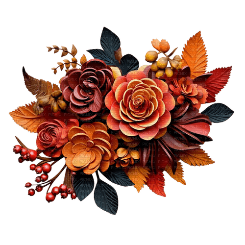Autumn. Flowers. Leila - безплатен png