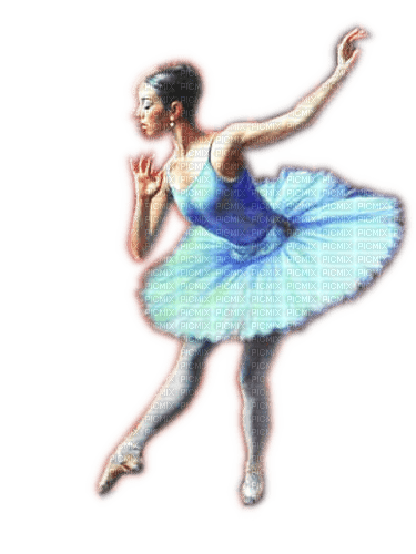 Rena blue Ballerina Ballett Dancer Woman - PNG gratuit