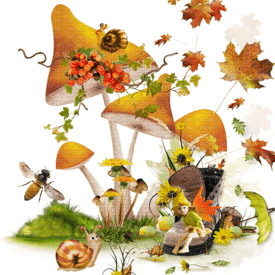 patymirabelle automne champignons - 免费PNG