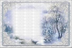 snow tree frame - darmowe png