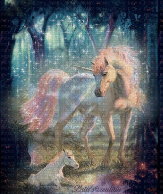 unicorn mother - Besplatni animirani GIF