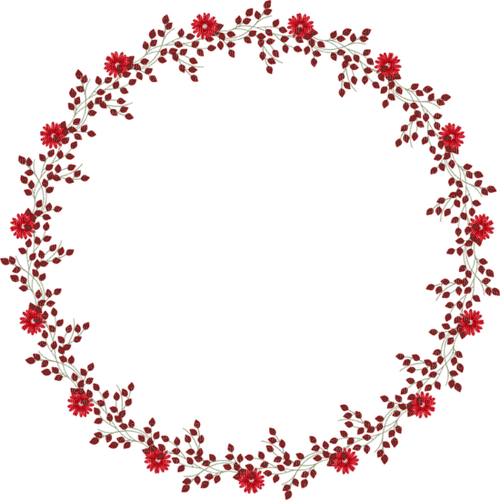 floral wreath Bb2 - PNG gratuit