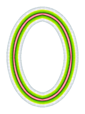 frame cadre rahmen  tube circle green neon - GIF animé gratuit