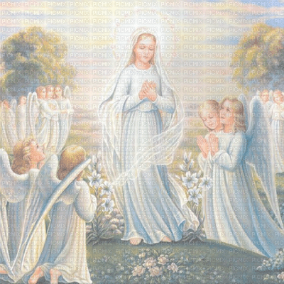 virgin mary with angel childs transparent bg ange fond - gratis png