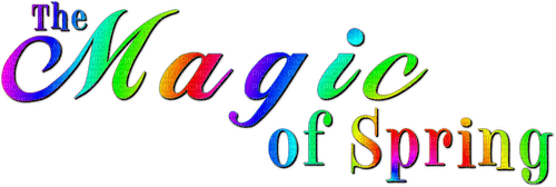 The Magic Of Spring.Text.Rainbow - darmowe png