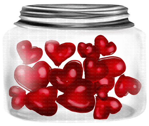 Jar.Hearts.Silver.Red - zdarma png
