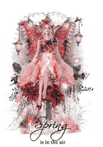 kikkapink spring fantasy woman fairy - ücretsiz png