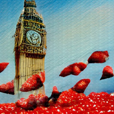 Strawberries launched at Big Ben - фрее пнг