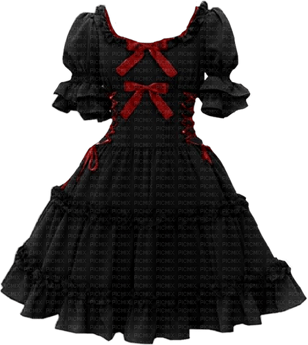 black and red dress - nemokama png