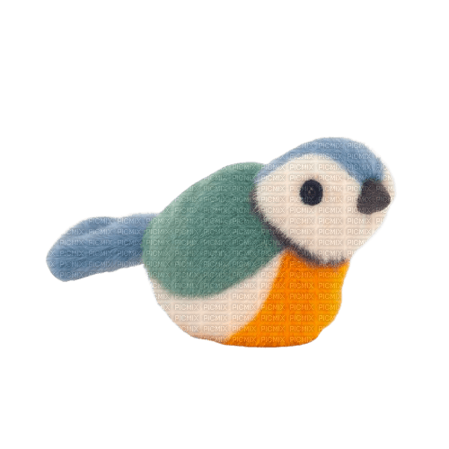 small blue tit bird plushie - Free PNG