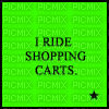 I ride shopping carts rainbow gif multicolored - Besplatni animirani GIF