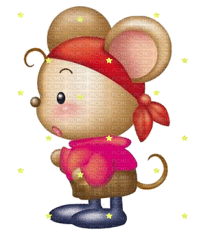 mouse maus souris animaux animal tube gif anime animated animation mignon fun stars etoile - GIF animé gratuit