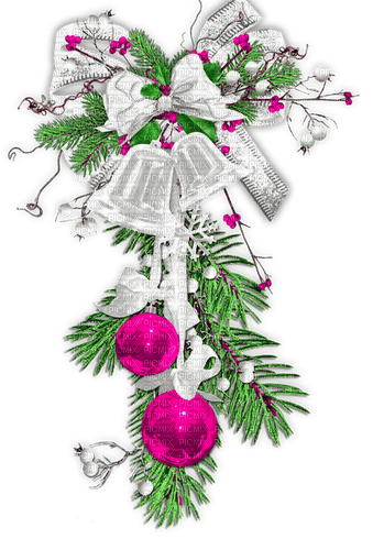 Christmas.Cluster.White.Green.Pink - 無料png