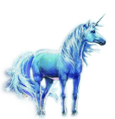 Rena blue Unicorn Einhorn blau - фрее пнг