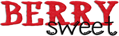 soave text strawberry sweet black red - gratis png