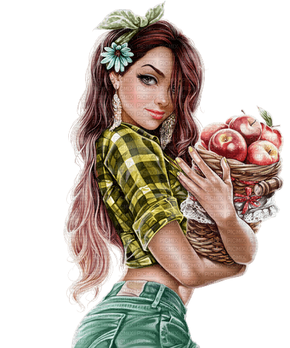 Woman Apple - Bogusia - Free PNG