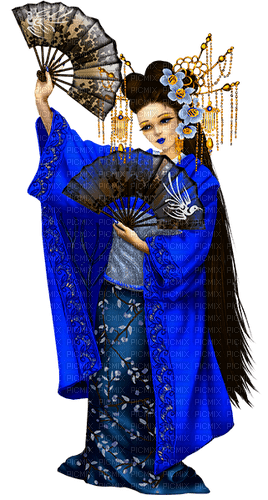 Asian.Woman.Blue - 免费PNG