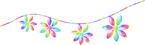Flowers.Rainbow - nemokama png