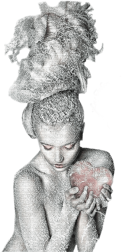 kikkapink winter woman abstract portrait - 免费PNG