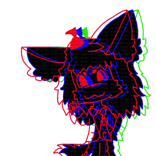 Chibi NP wolf glitchy - 免费PNG