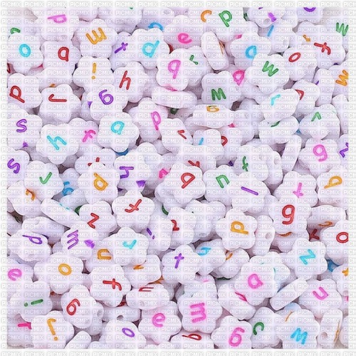 Lowercase letters beads background - 無料png