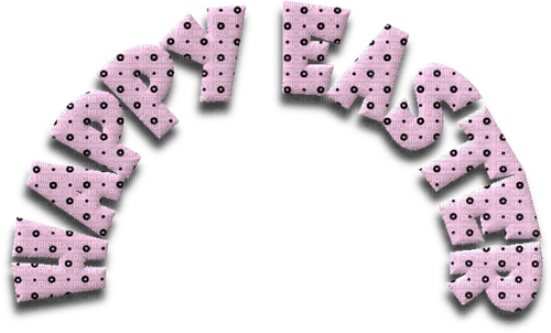 Happy Easter.Text.Pink.Lilac.Victoriabea - Free PNG
