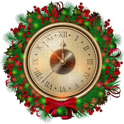 Kaz_Creations Deco Clock Christmas - zadarmo png